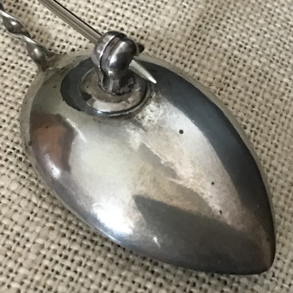 Sterling Silver Vintage Spoon Brooch Pin - Picture 13 of 15